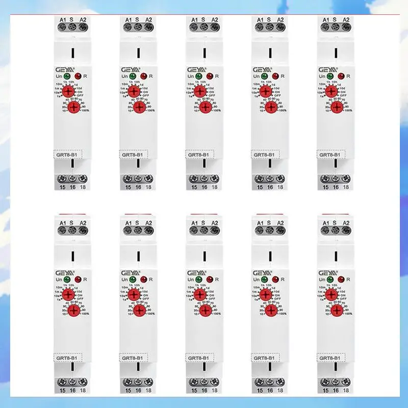 10X GEYA GRT8-B1 Off Delay Time Relay Timer Relay Electronic Type 16A, GRT8-B1 AC230V-[A22I]