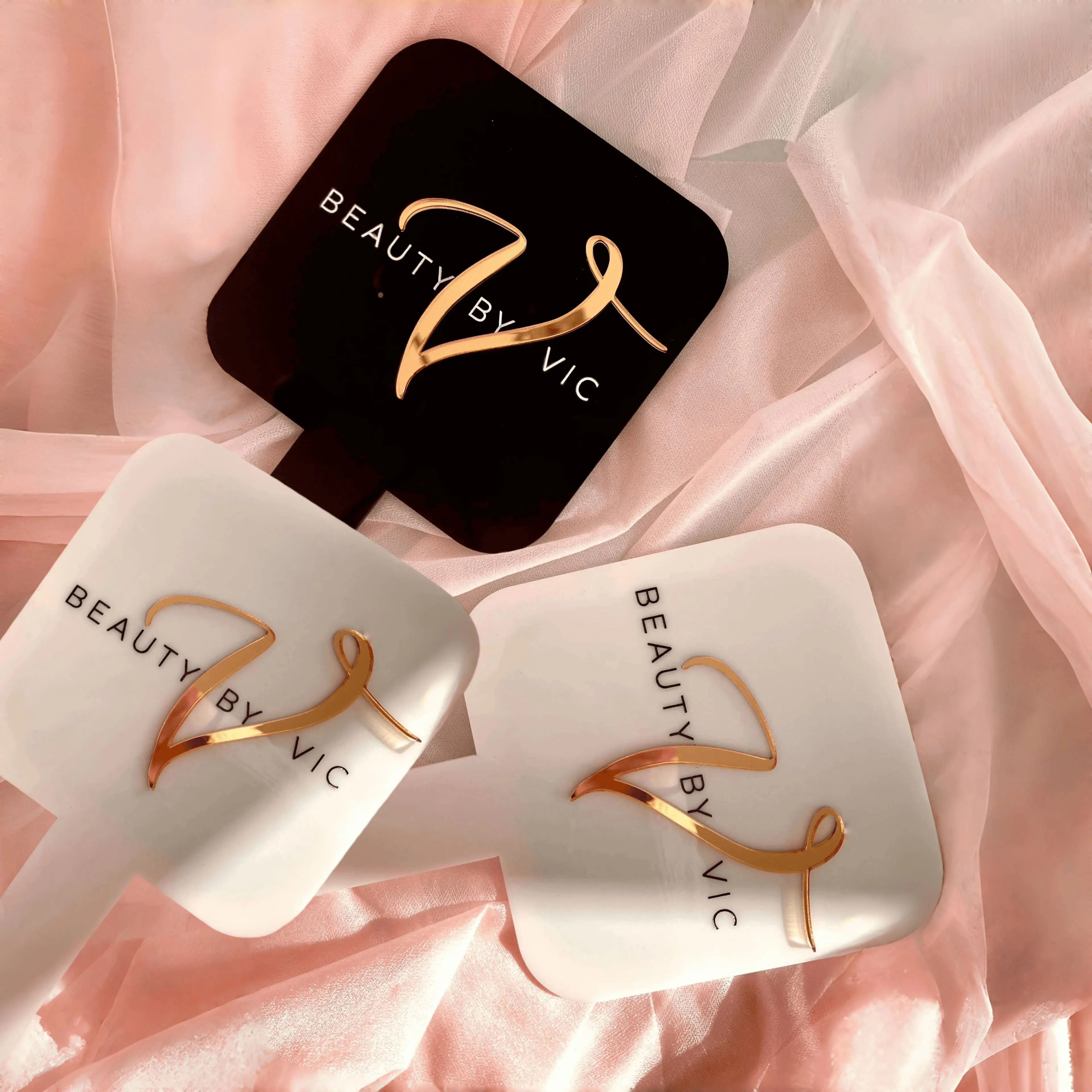 Hairdresser Photo Prop Hair Stylist Gift Hair By Extensions Handheld Mirror Beauty Room Face Mirror Shield Prop