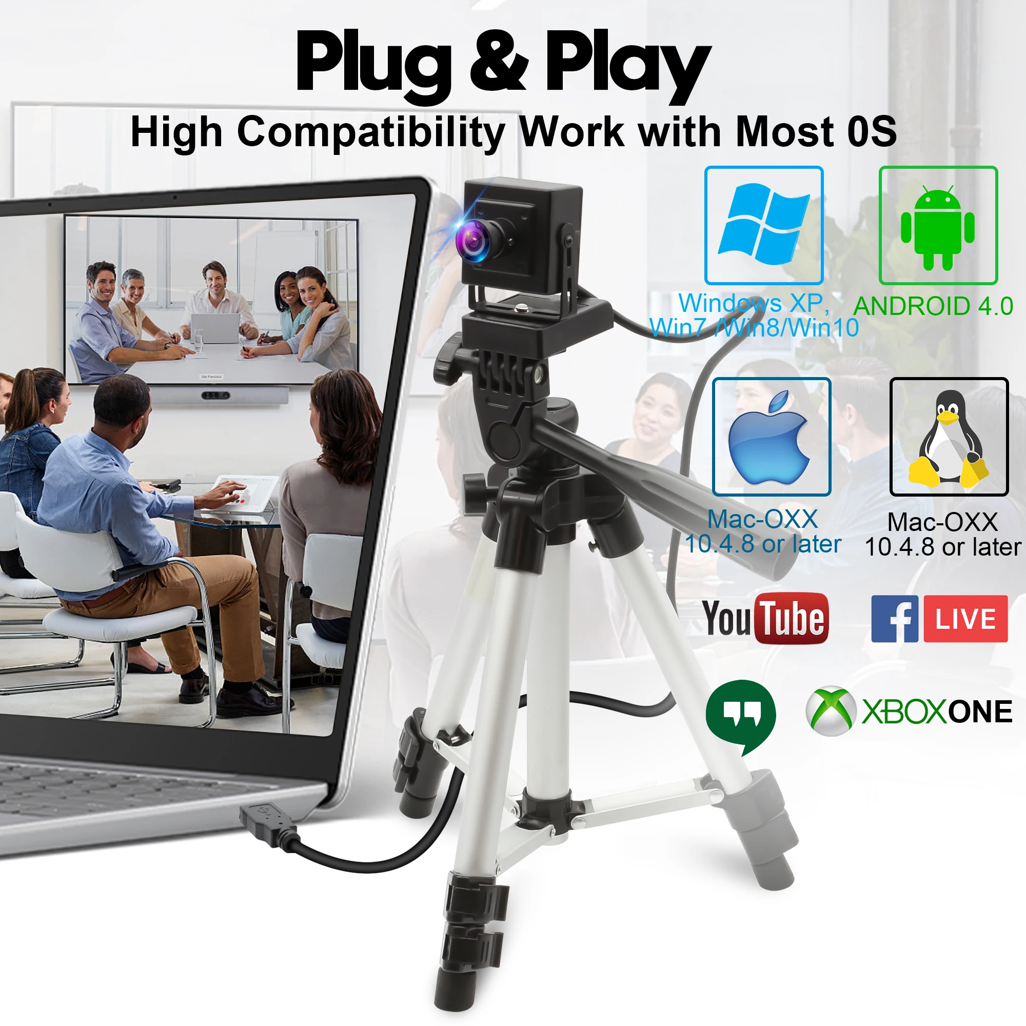 ELP 720P 30fps Fisheye USB Camera HD Webcam with Metal Case for Linux Raspberry PI Windows Mac