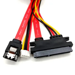 SATA 7+15 To SATA 7pin Data Power Cable Integrated Line Small 4pin Reverse Bend PH2.0 Cable