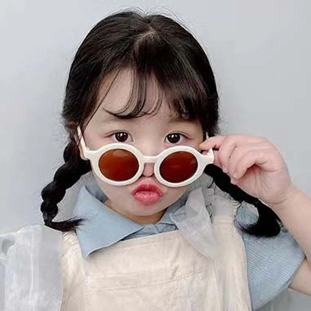 

New UV400 Polarization Glasses Solid Color PC Children Sunnies Silicone Lightweight Anti-UV HD Sunglasses Outdoor