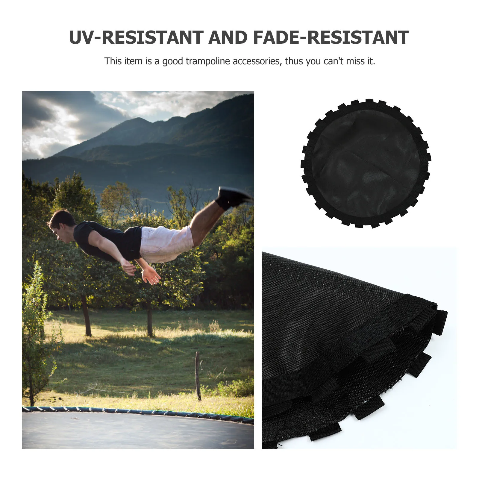 

1Pcs Premium Replacement Jumping Mat Round Trampoline Accessory Heavy Duty High Stitching Long Term Use Garden Backyard Safe