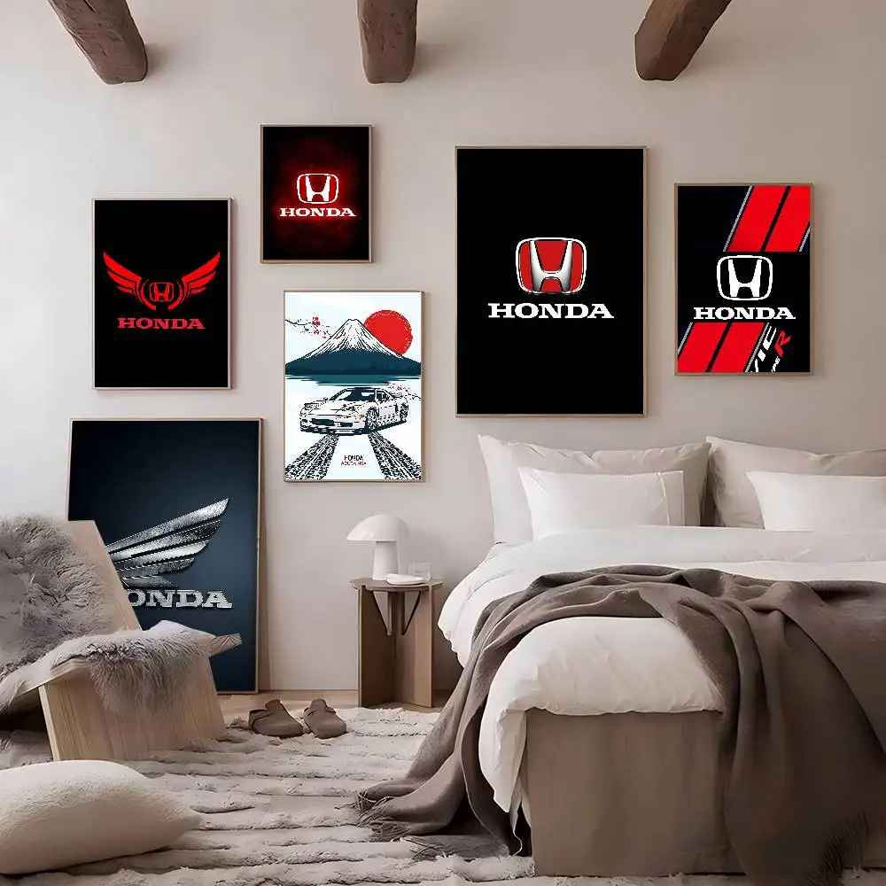 H-HONDAS Motorcycle Logo Classic Vintage Posters Vintage Room Home Bar Cafe Decor Nordic Home Decor