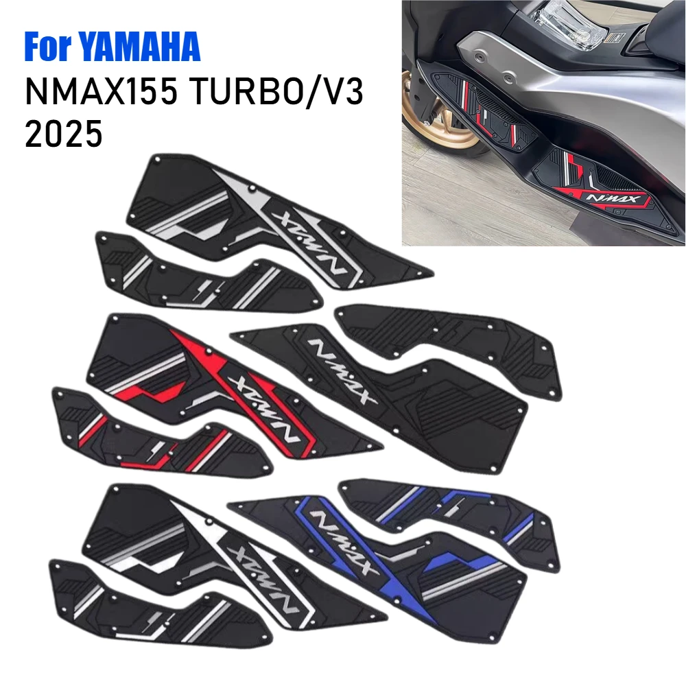 For YAMAHA NMAX155 N-MAX155 NMAX 155 TURBO V3 2025 Motorcycle Accessories Footrest Rubber Anti Slip Footrests Footpads