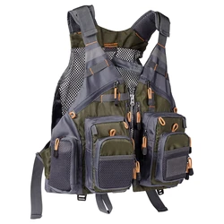 Breathable Fishing Vest Outdoor Sports Mountaineering Hiking Cycling Adjustable Fly Fishing Swim Vest Fishing Tackle