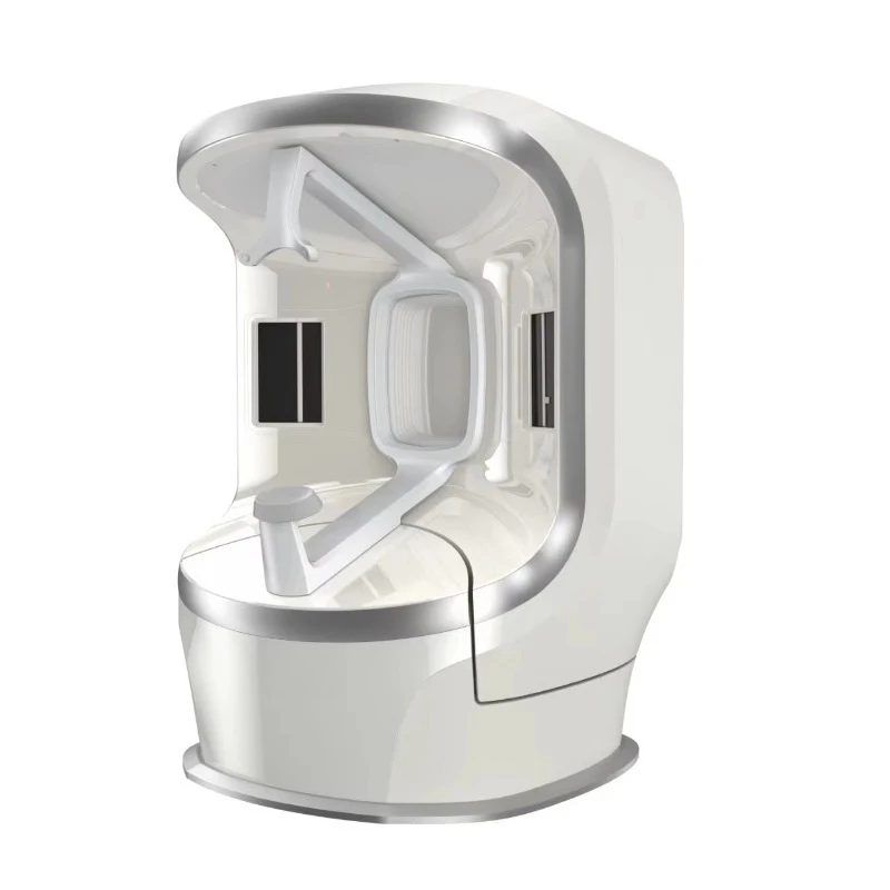 Analizator skóry twarzy, symulacja postarzania skóry za pomocą preparatów wstrzykiwanych, analiza, skaner twarzy