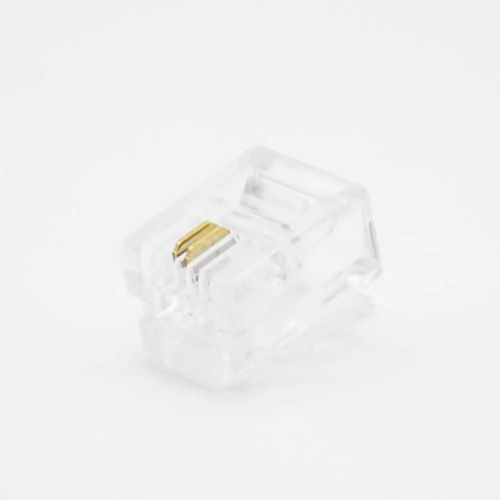 100PCS RJ11 Plug 6P2C Unshielded CAT3 Through Hole RJ12 Network Module