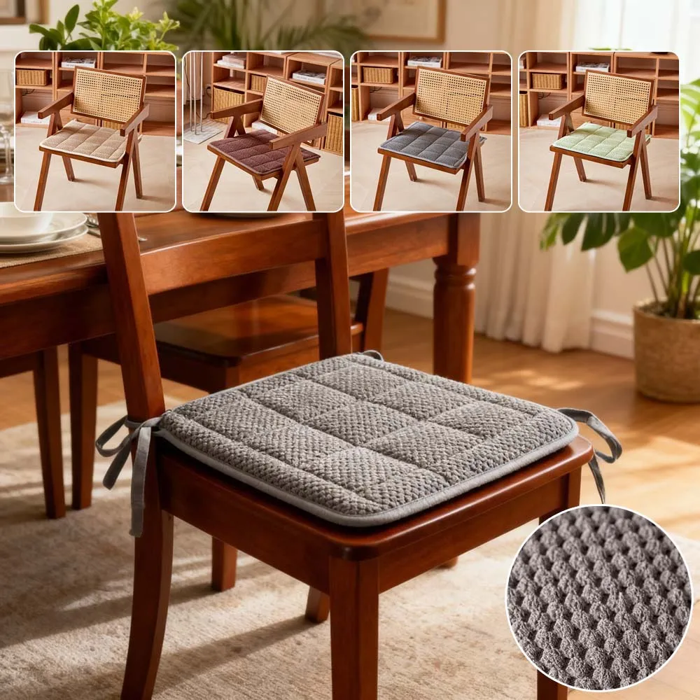 

Warm Corduroy Chair Pads Thickened Seat Cushions Square Stool Mats for Dining Office Student Classroom 의자쿠션 Cojines De Navidad