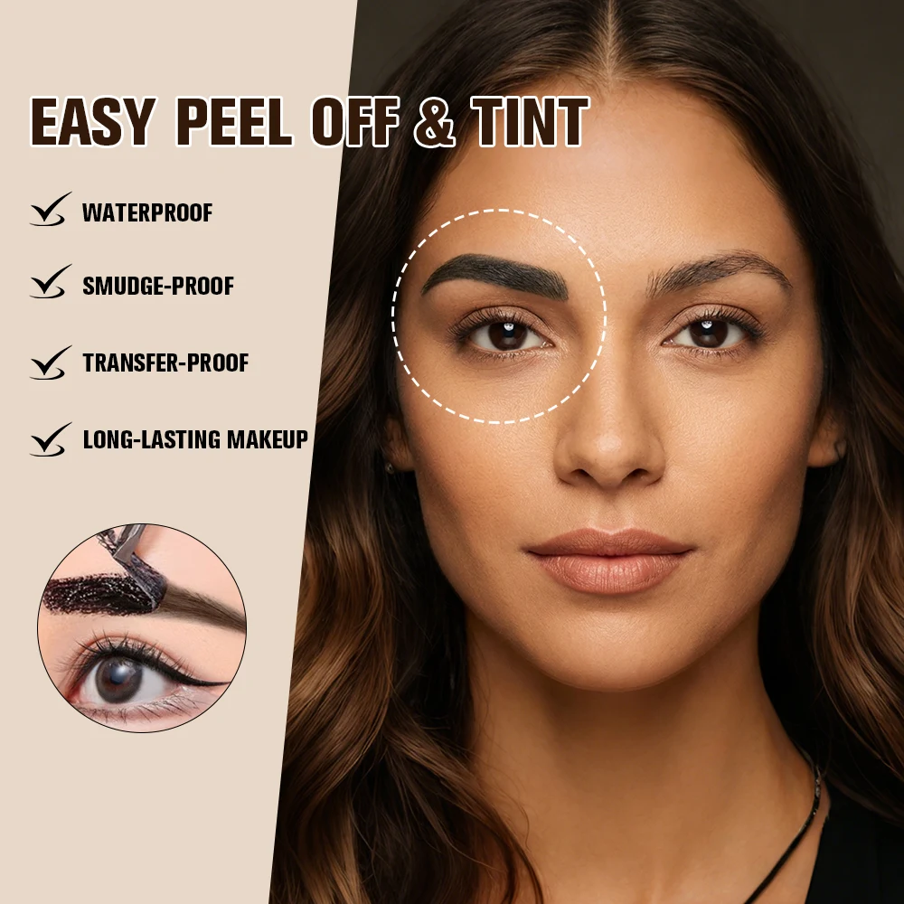 Picture 4: Lakerain Eyebrow Gel Peel-off Waterproof & Transfer-proof Long Lasting Fuller Defined Eyebrow Makeup Suit for Beginners Eyebrow