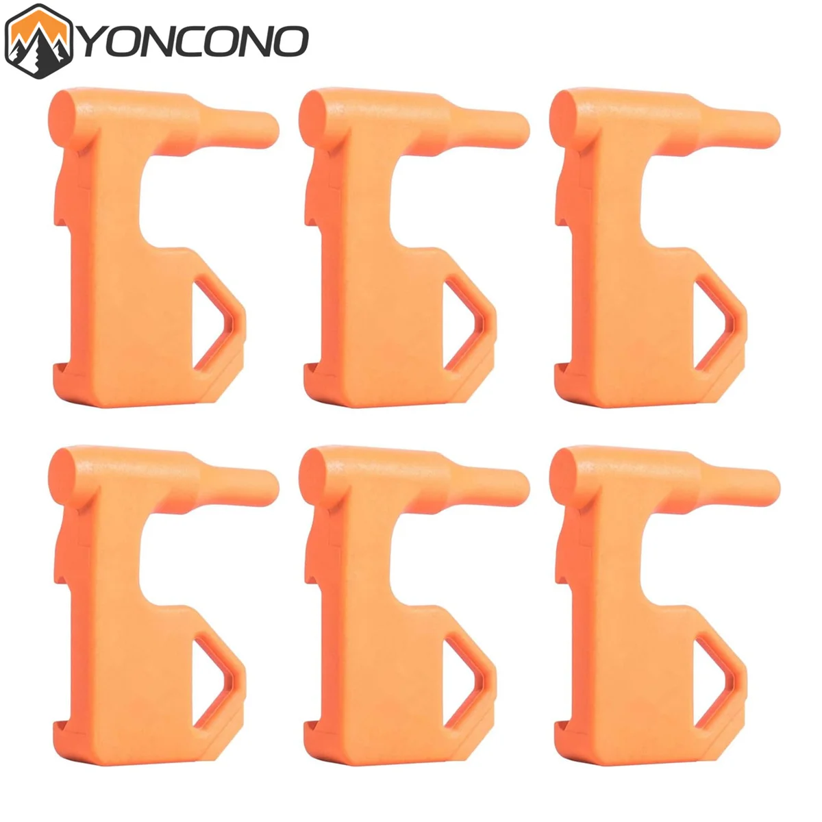 YONCONO 6Pcs/Set Universal 9mm Chamber Safety Flag Includes Built-in Flathead Tool and Slide-on Picatinny Rail Adapter