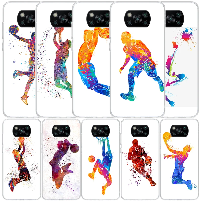 Basketball Basket Dunk Phone Case For Xiaomi Poco X6 X5 X4 X3 Nfc F6 F5 Pro F4 Gt F3 F2 F1 M5S M4 M3 M2 Soft TPU Back Cover