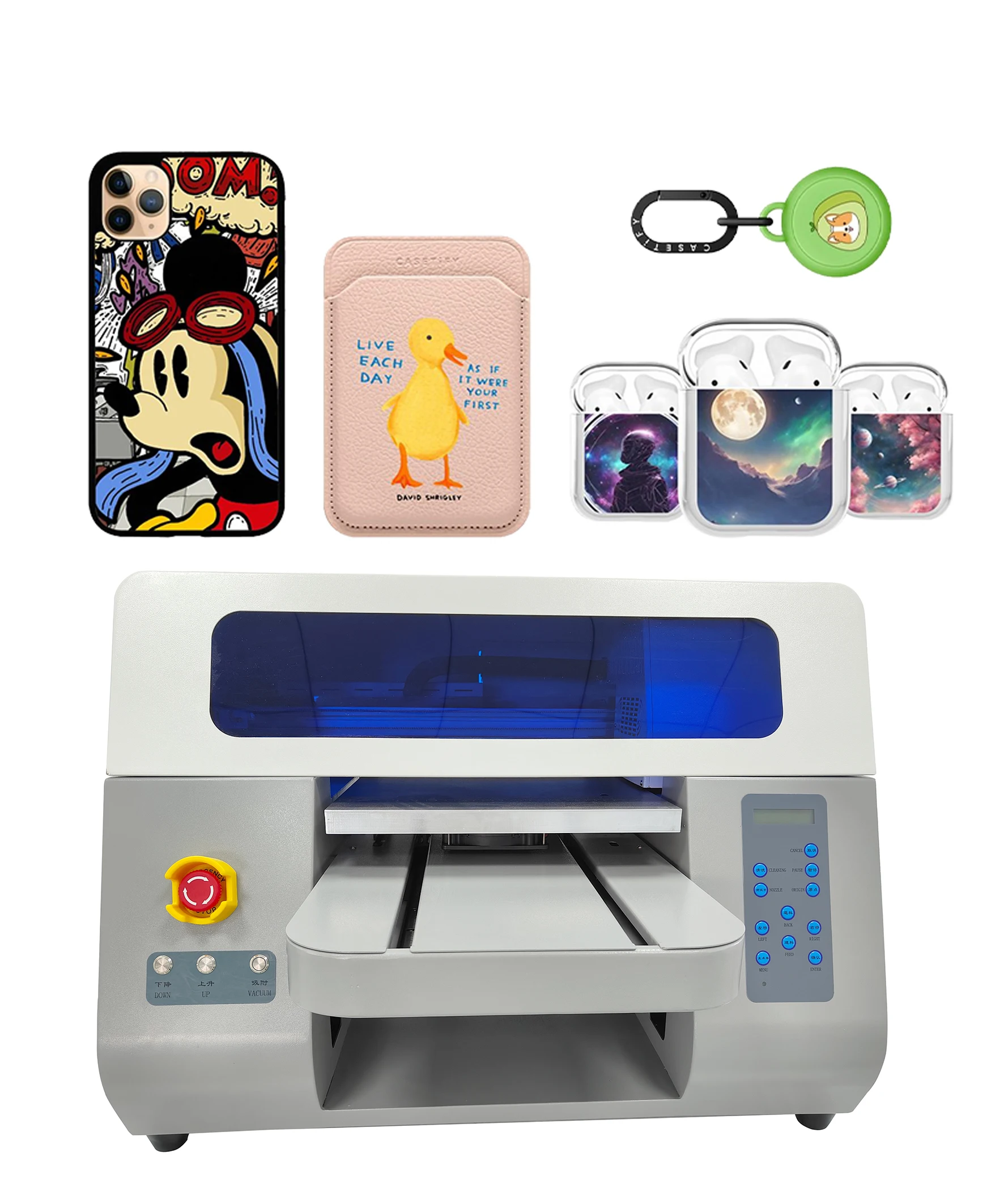 Lingya Small A3UV Multi Functional Double Head XP600 UV DTF Acrylic Ceramic Cylinder Printer High Cost Performance 1200dpi 1