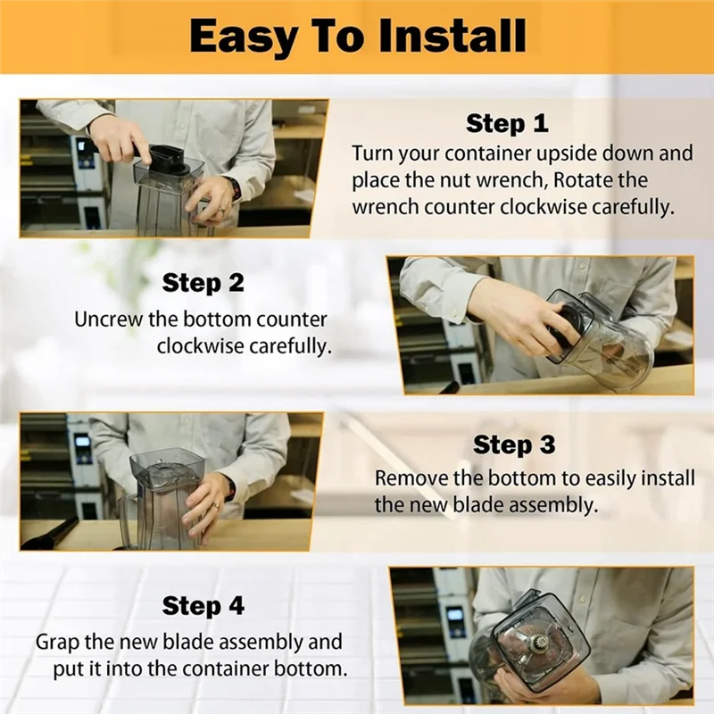 A26T-Blender Wet Blade Stainless Steel Blade Accessories Compatible With 5200 Series Blender Mixer