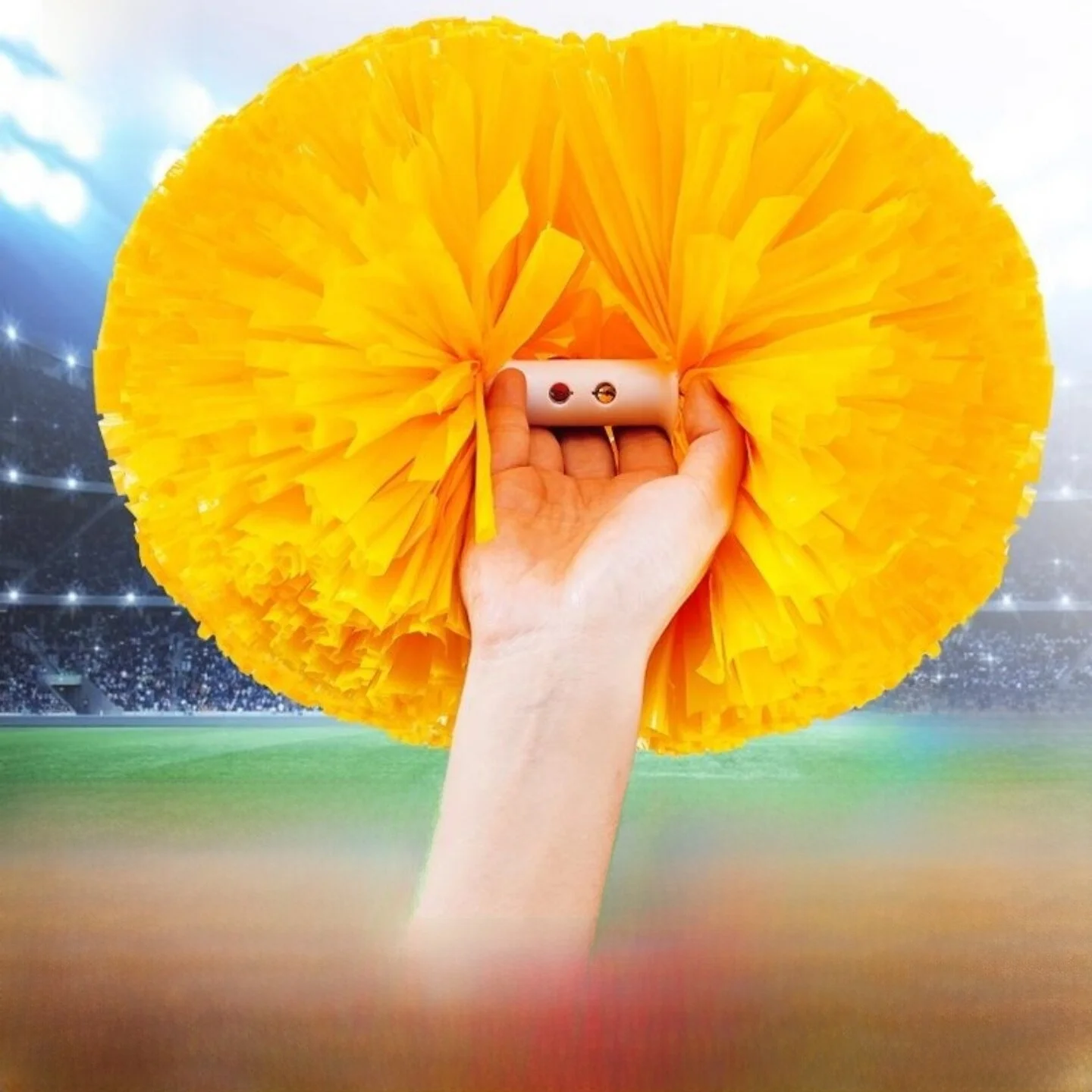 Accesorios de Actuación: Bolas de Flores para Animación, Flores de Mano para Estudiantes de Danza, Flores para Animar al Público en Días de Partido, Flores para Agitar con la Mano, Par