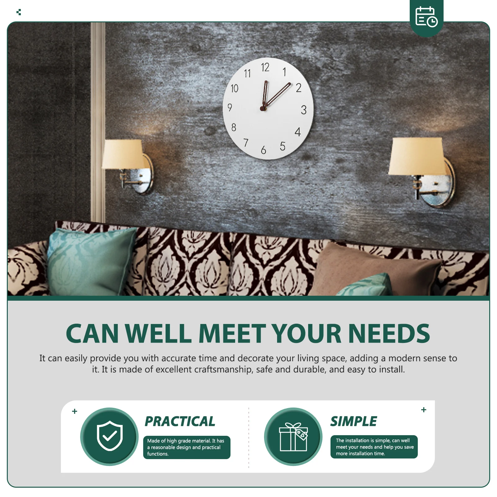 

Rural Quartz Watch Wall Clock Miss Rustic Decor Clocks for Living Room Wood Round