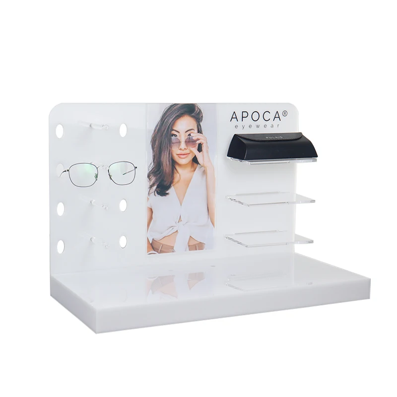 Custom Hot Sale Modern Sunglasses Acrylic Display Stand Retail Countertop Eye Glasses Display Stand