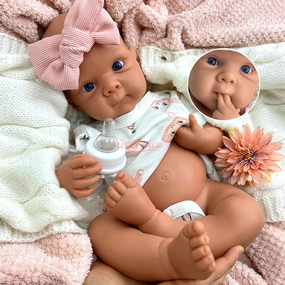 

52cm Unpainted Soft Girl Adorable Silicone Reborn Baby Open Mouth Blank Doll Emotional Doll Comfort for Collector Artist Gift