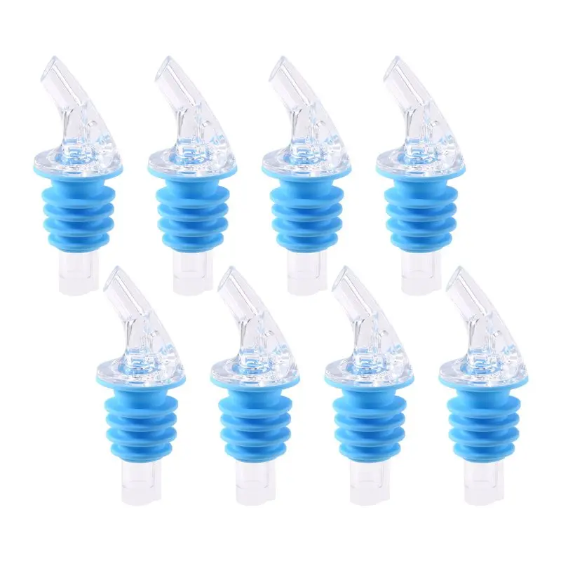 A98E-Universal Wide-Neck Pouring Spout Set Of 8, Pourers For Bars& Home Use, Essential Accessory For Bar Mixer Tools Mixing