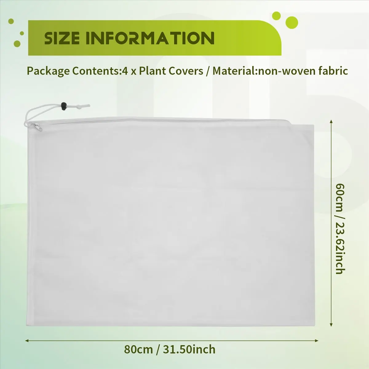 [N88R] 4 Pack Plant Covers Freeze Protection 24X 32In Winter Cold Weather Frost Protection Blanket with Drawstring for Outdoor