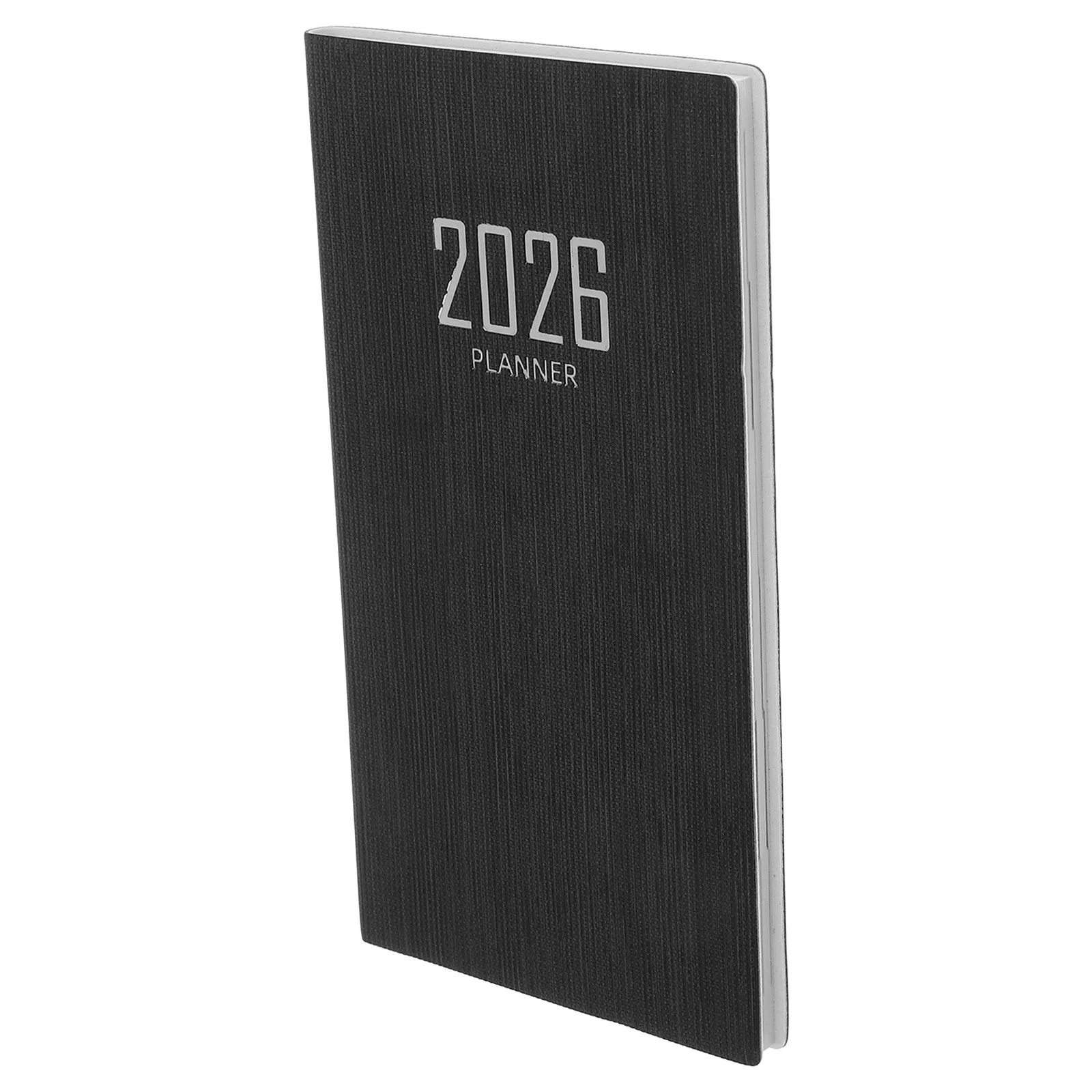 

2026 Pocket Planner A6 Mini Daily Schedule Notebook with Faux Cover Thick Paper Weekly Monthly Planning Portable