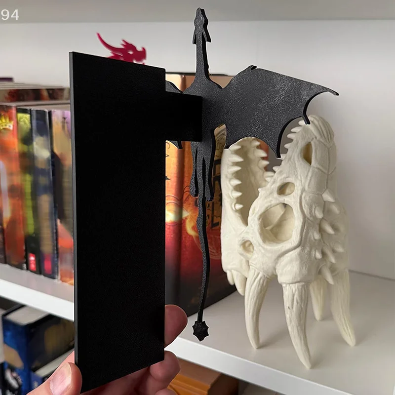 Dragon Book Insert Fourth Wing Double Dragon Book Insert 3D Bookmark Supplies Handmade Decorative Bookends Bookshelf Decor