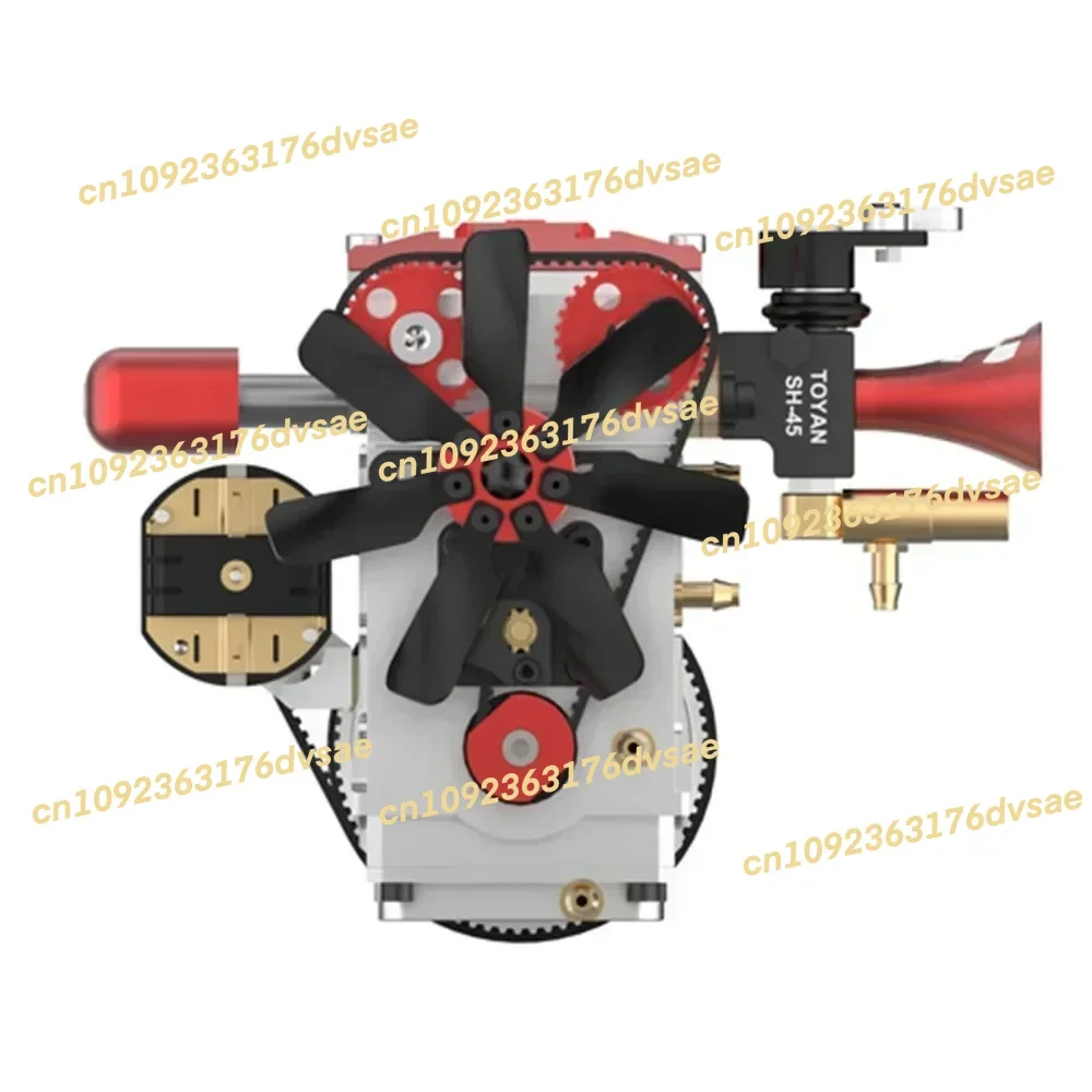 متوفر في المخزون تويان محرك صغير L400W اسطوانة رباعية الأشواط الميثانول المياه المبردة الغاز نموذج 1/10 RC قطع غيار السيارات قارب المركبات #3