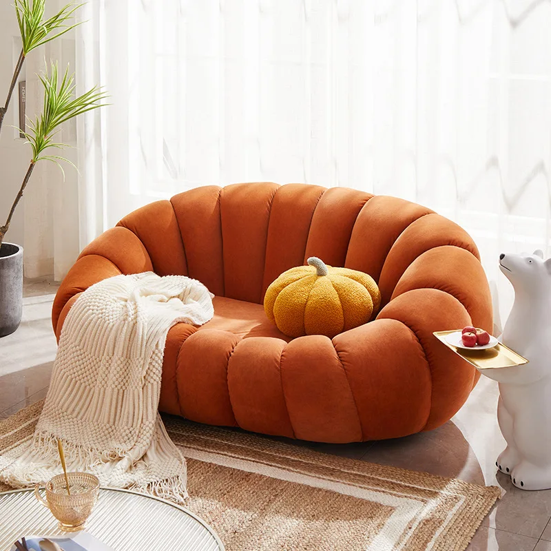 

Lamb wool lazy sofa living room pumpkin sofa