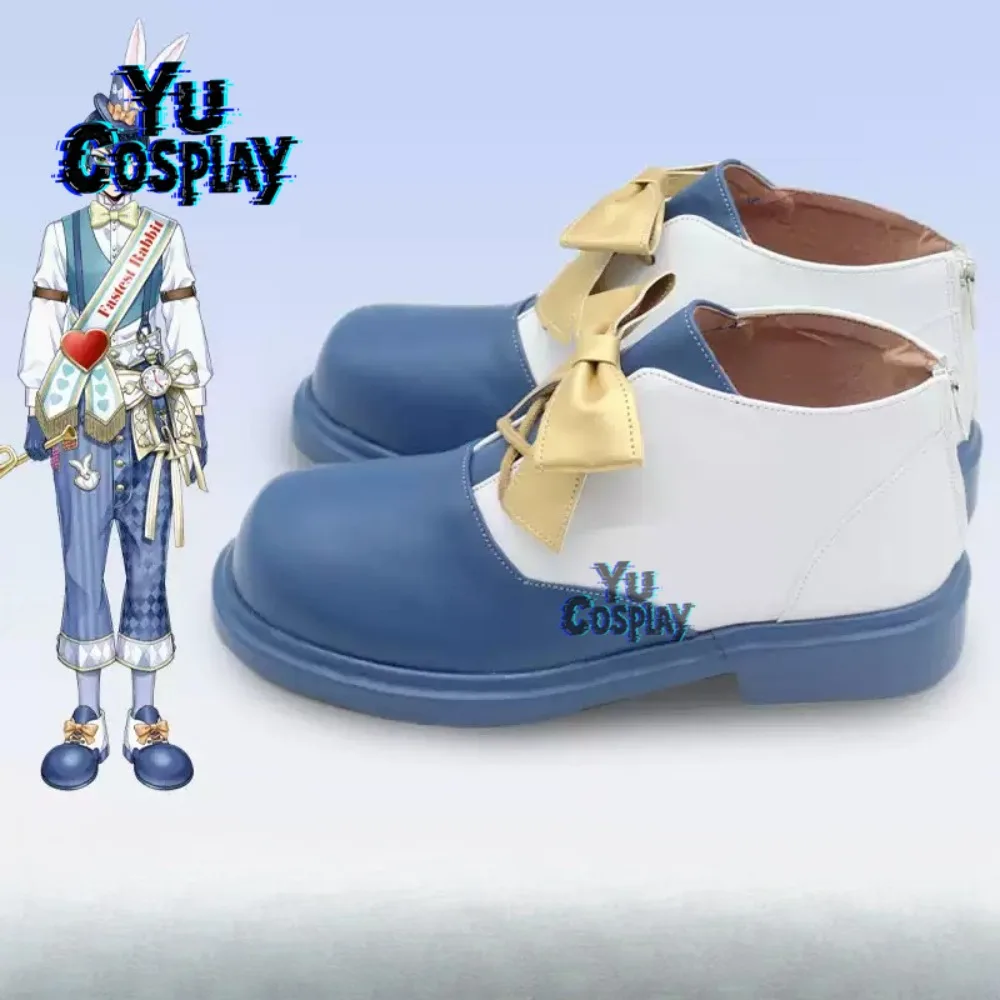 Anime Silver White Rabbit Festival Custom Made Cosplay Shoes for Spring Costume Celebrations and Anime Fan Gatherings