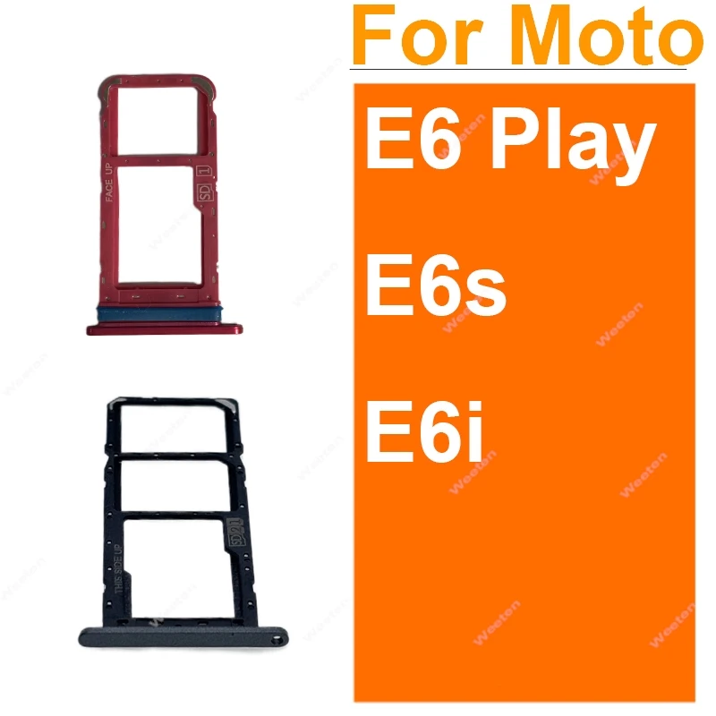 

SIM Card Tray Holder Reader Slot Adapter For Motorola Moto E6S E6 Play E6Play E6i Sim Card Slot Socket Replacement Parts