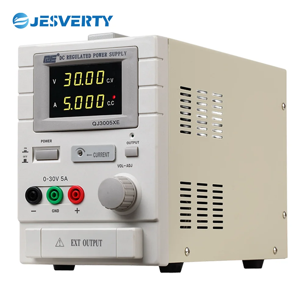 

QJ3005XE 150W Benchtop Power Supply Switching DC Regulated 0-30V 0-5A Adjustable Single Output with Adjustment Knob
