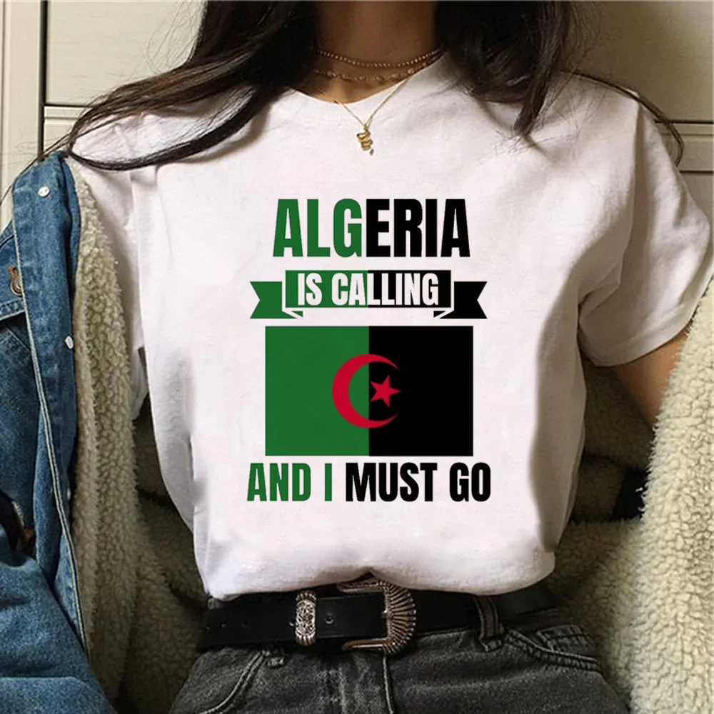 تي شيرت نسائي برسوم جرافيك الجزائر ملابس كوميدية للمانجا اليابانية #6