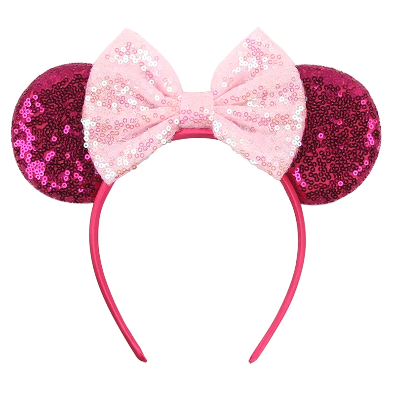 Trendiges Glitzer-Mausohren-Stirnband mit Pailletten, 12,7 cm Schleife, Boutique-Haarband mit Perlen, Krone, Mädchen, Festival, Party, Haarschmuck – Detail 17
