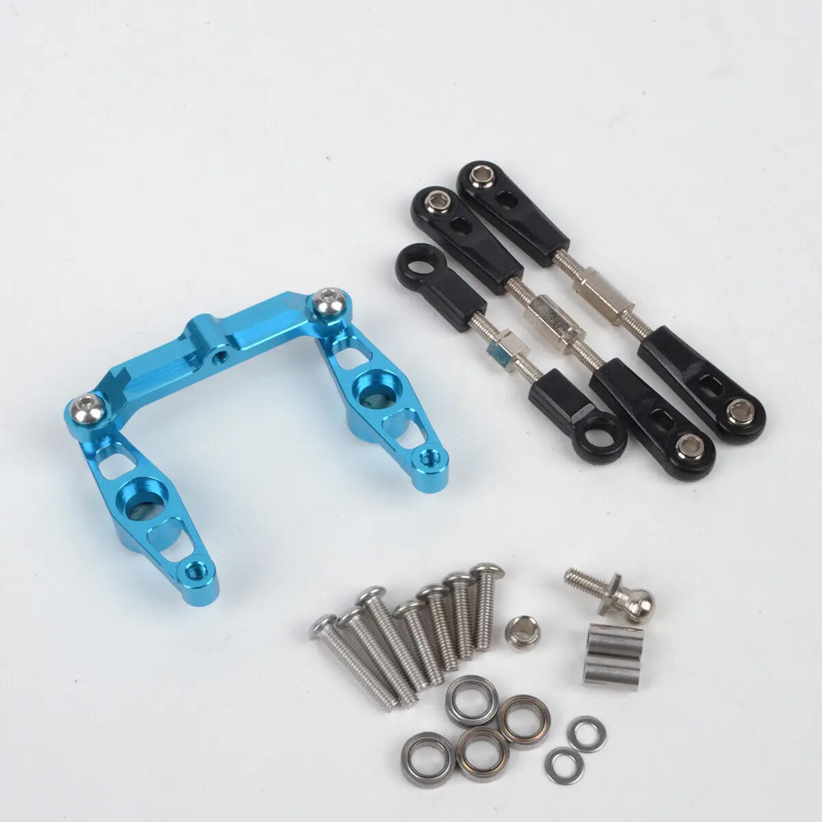 RcAidong 1/10 Aluminium Ball Bearing Crank Steering Set for Tamiya TT02B TT-02B MS TT-02BRRC Buggy Car Chassis Upgrade Parts