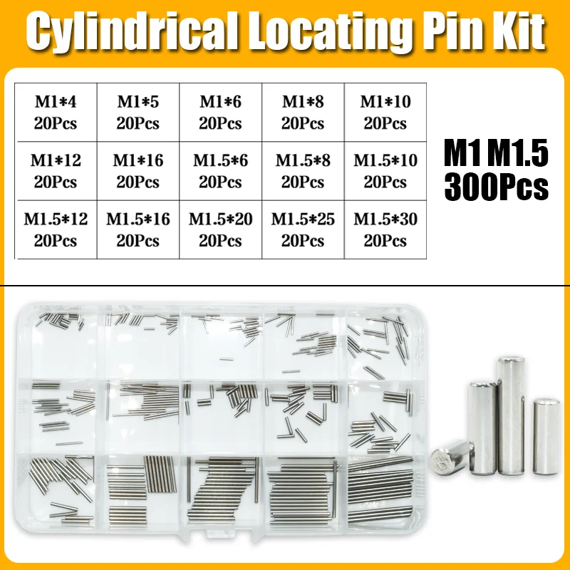 A2 304 Edelstahl-Dübelstift-Set M2 M2,5 M3 M4 M5 M6 M8 Zylinderstifte Positionierungsdübel Feste Welle Solide Sicherungsstiftstange GB119 – Detail 13
