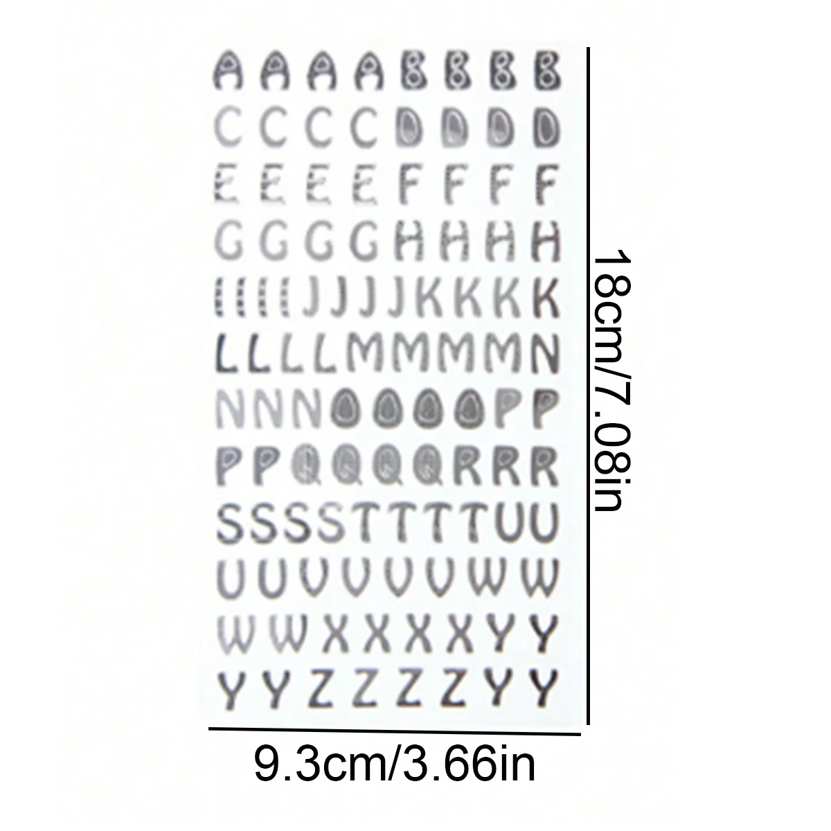 Gold Silver Foil Letter Number Stickers - Adhesive DIY Decorative Journal Stickers for Scrapbooking Notebook Decoration