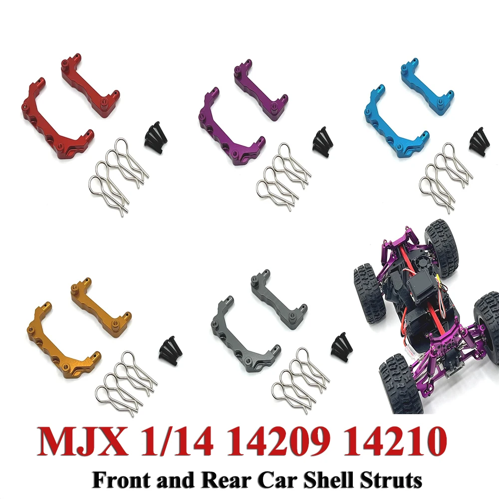 MJX 1/14 14209 14210 Parti di automobili RC Aggiornamento in metallo Gruppo sterzo Tazza posteriore Auto Shell Struts Sterzo anteriore Tirante Staffa asta