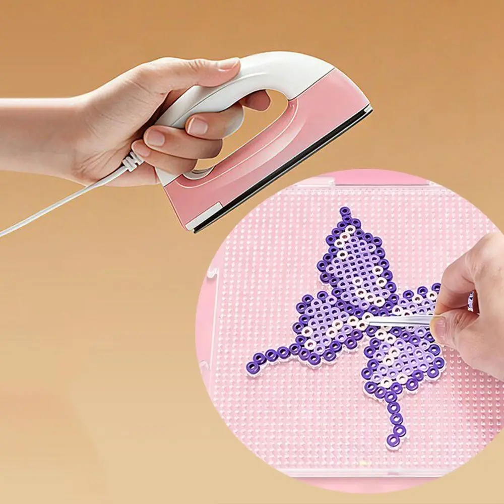 DIY Craft Mini Iron for Perler Beads Heat Transfer Printing Plastic Electric Iron Collage Beans Handmade Beads Toy