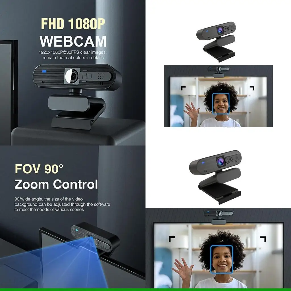 

Веб-камера U55C 1080P USB, веб-камера с микрофоном, веб-камера для ПК, компьютера, ноутбука, потоковая видеокамера с крышкой