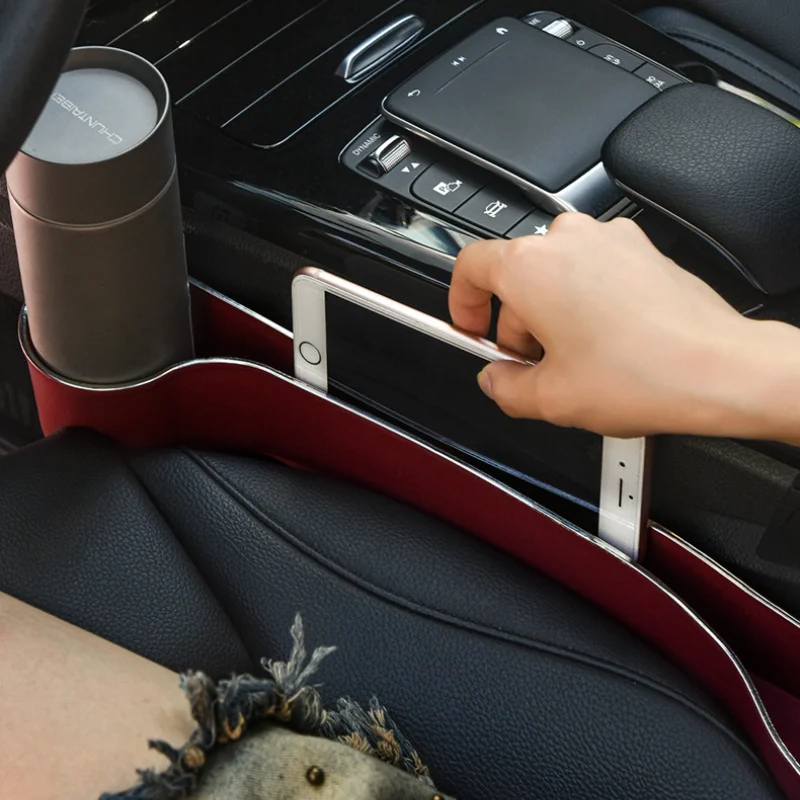 1 Pair Car Seat Gap Plug Strip Side Seam Car Seat Gap Filler Organizer Storage Box for Organizing Storing Interior Accessories