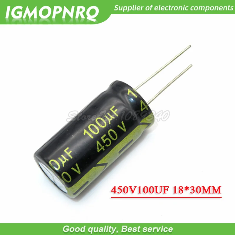 5PCS 450V100UF 18*30 100UF 450V Aluminum electrolytic capacitor