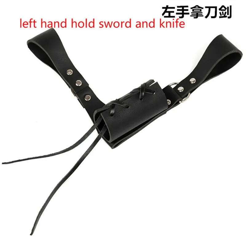 Cintura di spada medievale guaina in vita supporto per fodero uomini adulti Larp Knight Battle arma Costume Rapier Ring Belt Strap Holster
