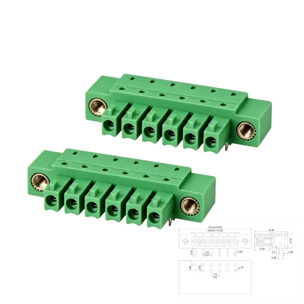 100PIN15EDGAM 3.5MM 2P ~ 12P PCB PLUG-IN TEMINAL BLOCKS KF2EDGAM IMC 1,5/ 2-GF-3,81 PHOENIX CONTACTOR