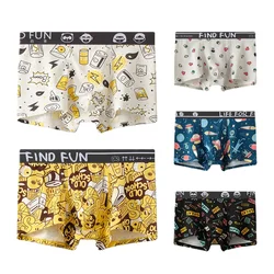 HaleyChan 1Pc Fashion Cartoon Printing Comfortable Mens Sexy Underwear Youth Cotton Mid-waist Boxer Underwear Breathable Panties