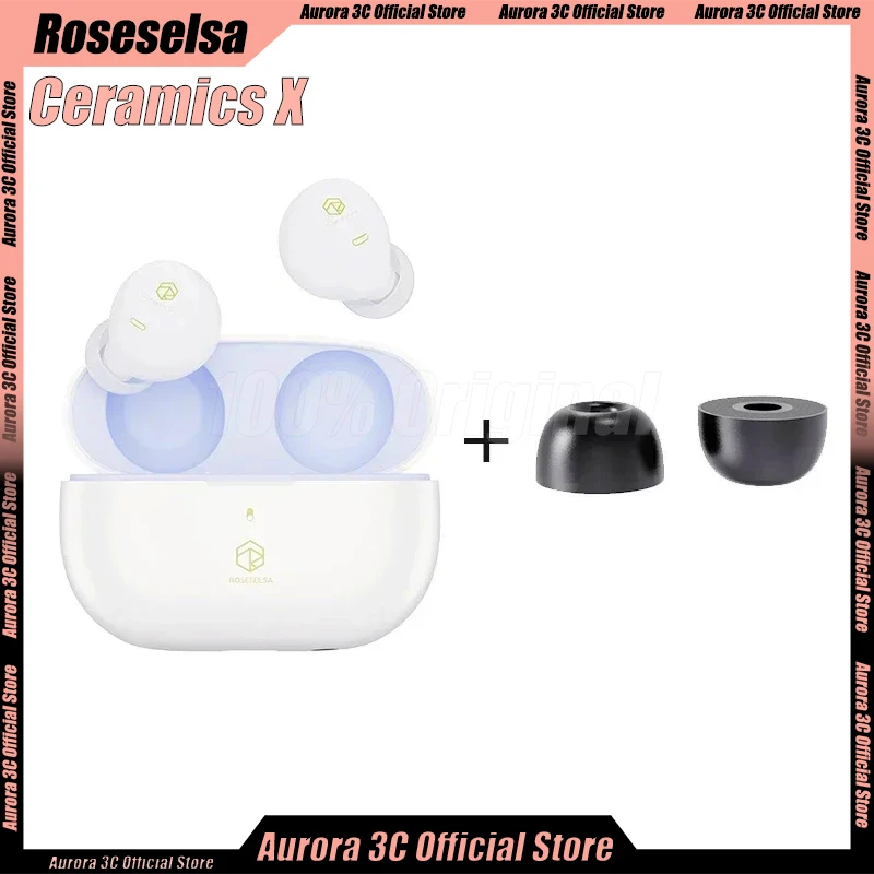 

Roseselsa Ceramics X Earphones TWS Earbuds In-Ear Wireless Bluetooth Earphones LDAC Noise Reduction Hifi ANC Gaming Headphones