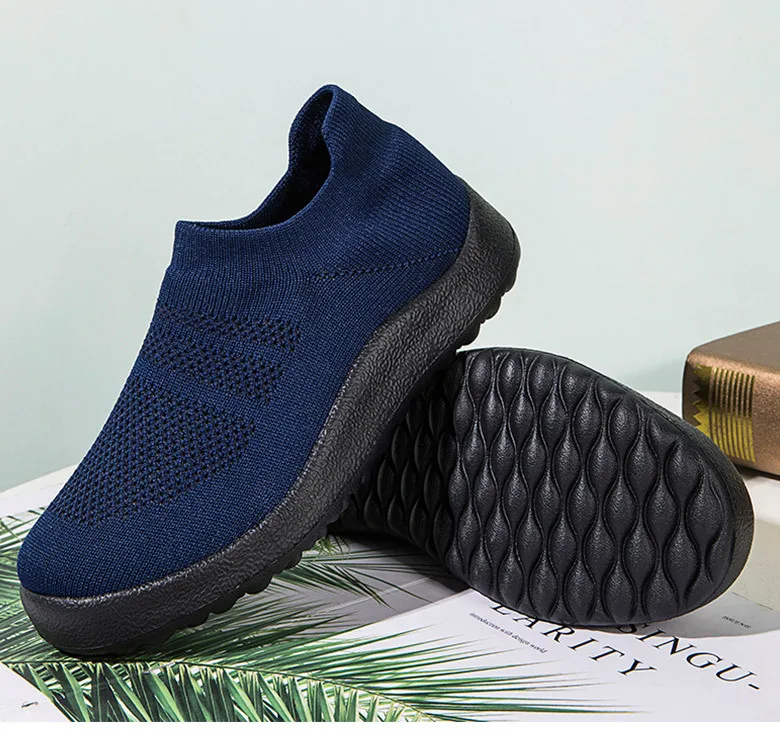 Damen-Sneaker zum Hineinschlüpfen, Damenschuhe, 2023, atmungsaktive Mesh-Turnschuhe für Damen, Sportschuhe, weiße Freizeitschuhe, Zapatillas Mujer – Detail 11