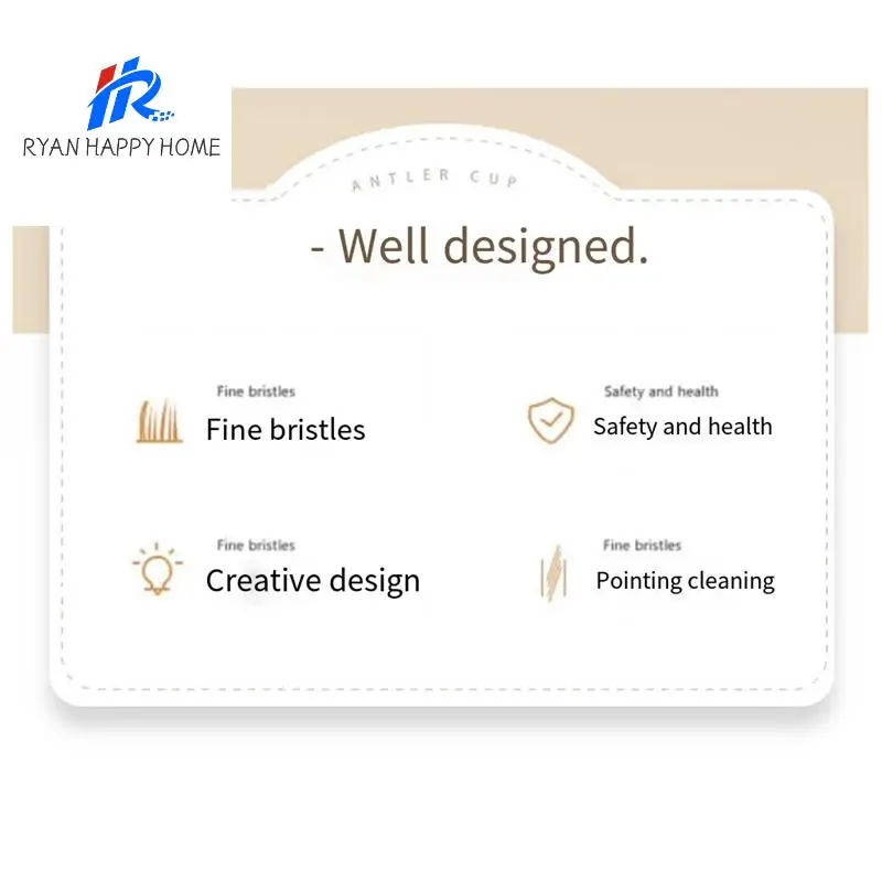 

Petal 3-In-1 Cup Cover Brush Multi-Function Cleaning Brush Bottle Cup Mouth Groove Cup Brush