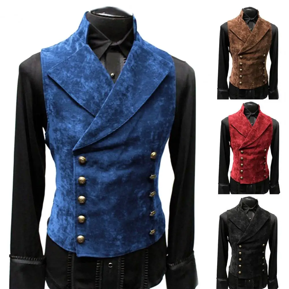 Popular Male Waistcoat  Casual Comfortable Vest  Double Breasted Sleeveless Slim Fit Vest