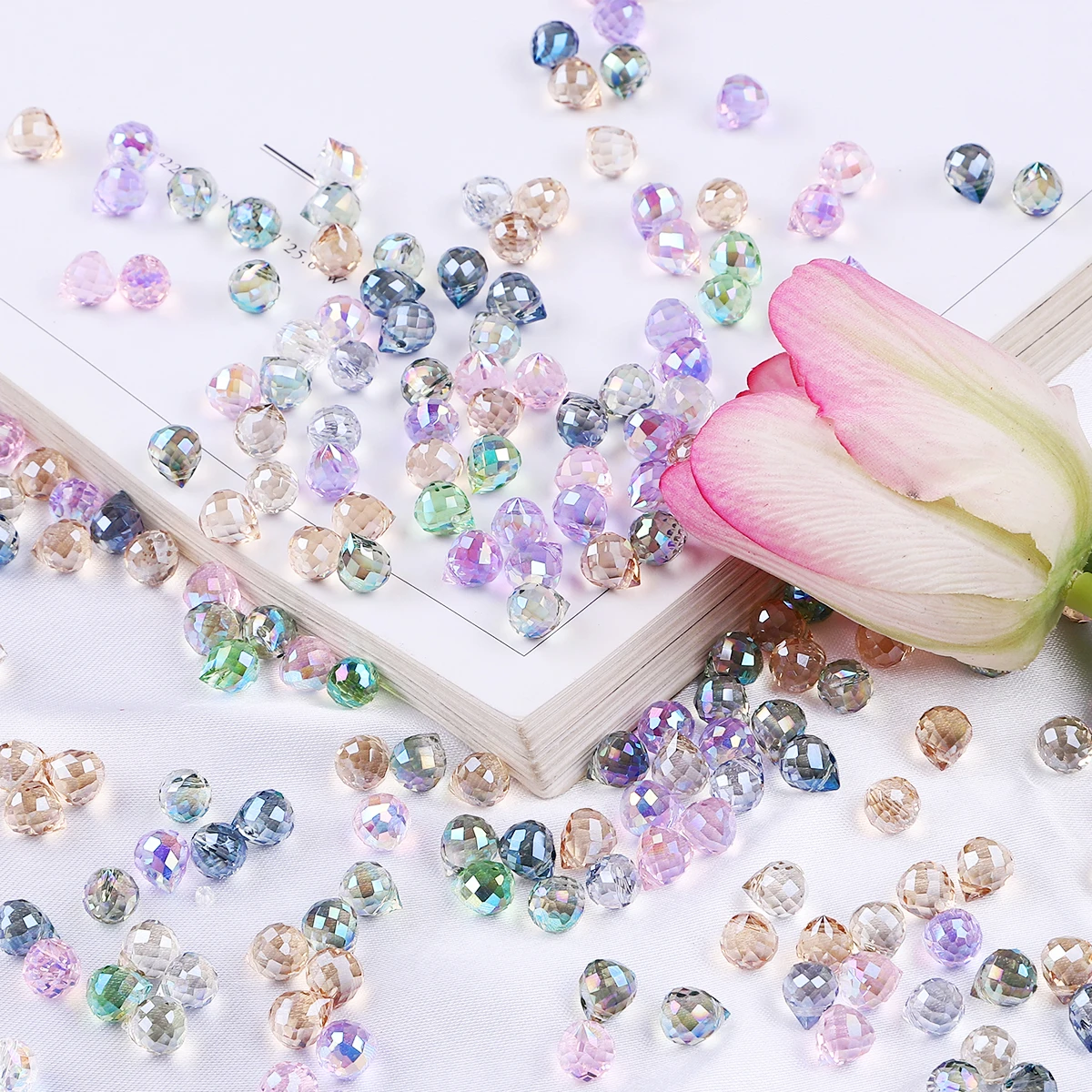 9x8mm Teardrop Shape Austria faceted Crystal Glass Beads Loose Spacer Beads For Jewelry Making Bracelet DIY Earrings Accessories