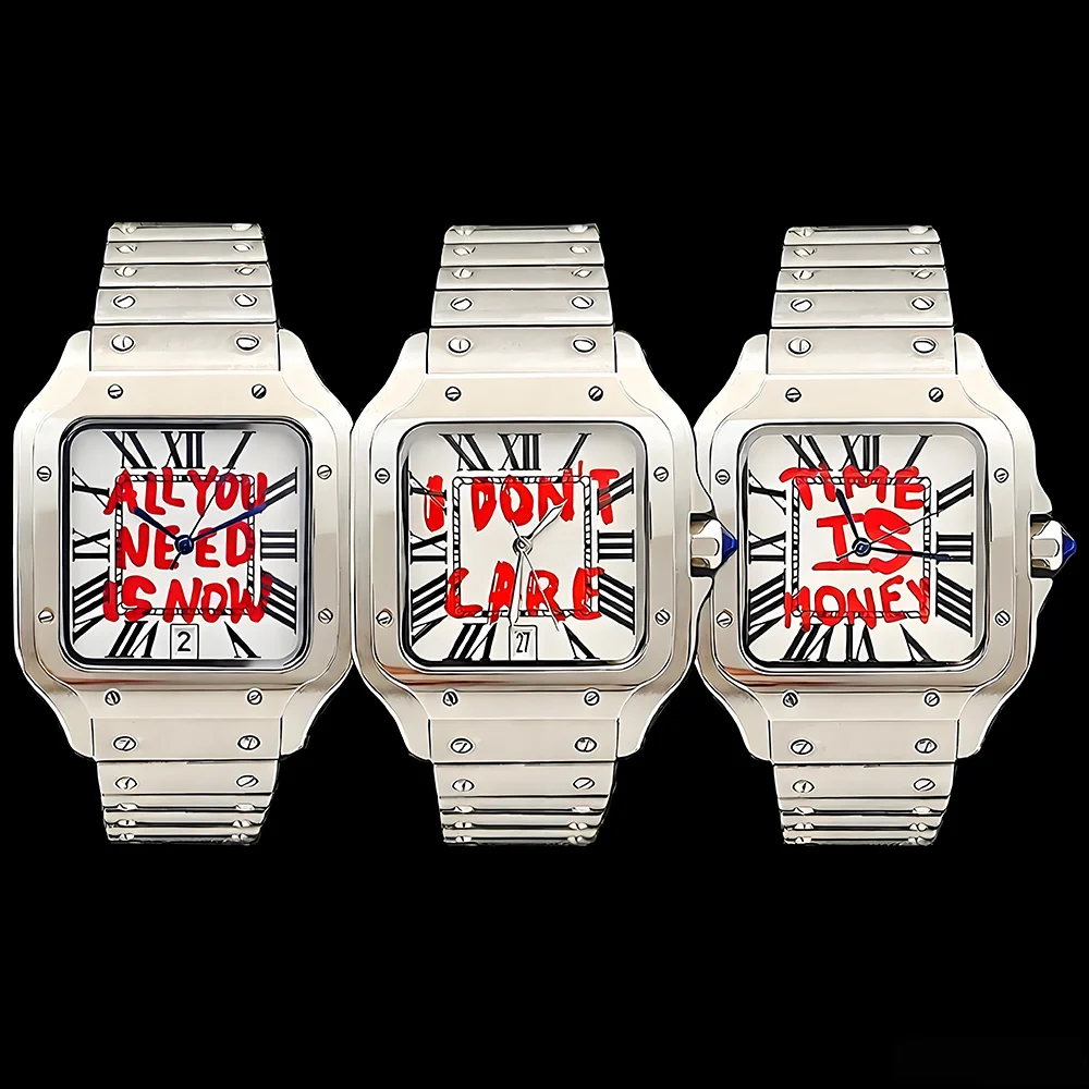 38mm NH35 Case square dial NH35 Watch Stainless Steel Watch Customized Logo Watch Men's Automatic Watch NH35 Movement Watch