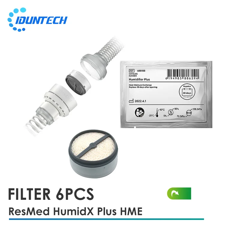 ResMed HumidX Plus HME Waterless Humidifier AirMini Ventilator Accessories Filter Cotton Artificial Nasal Humidification Head